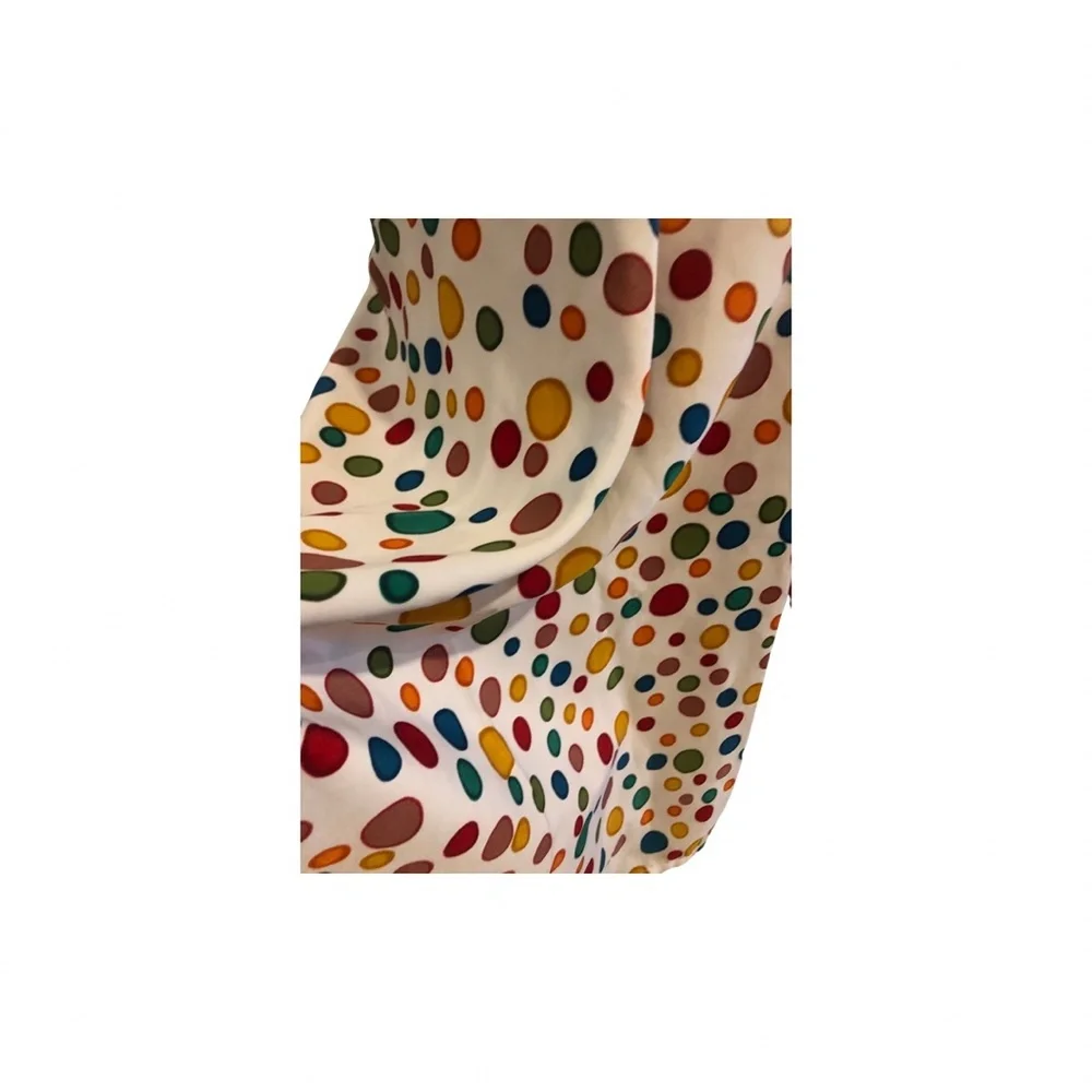 RAINBOW Polka dot Fit and Flare Dress - Picture 6 of 8
